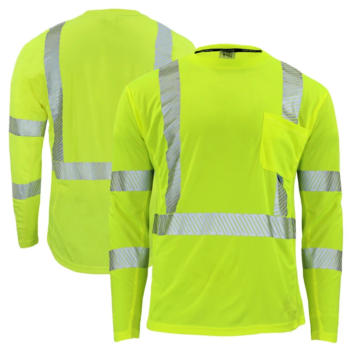 Arctic Radwear Class 3 HiVis Segmented Long Sleeve Cooling Safety T-Shirt