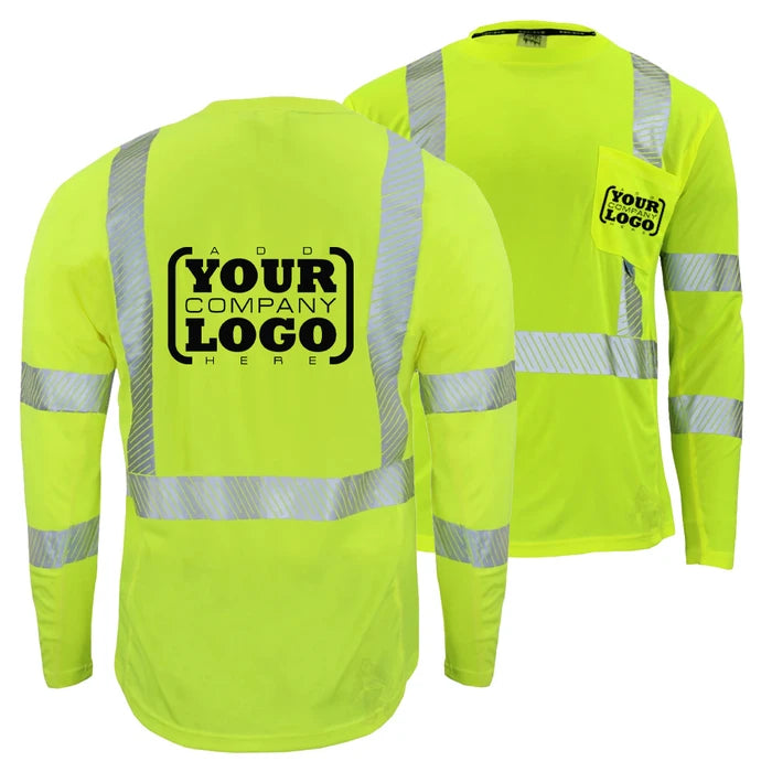 Arctic Radwear Class 3 HiVis Segmented Long Sleeve Cooling Safety T-Shirt